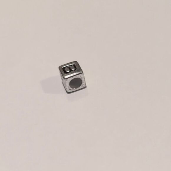 Silver B Spacer Charm for Pandora Style Bracelet - Picture 5 of 5